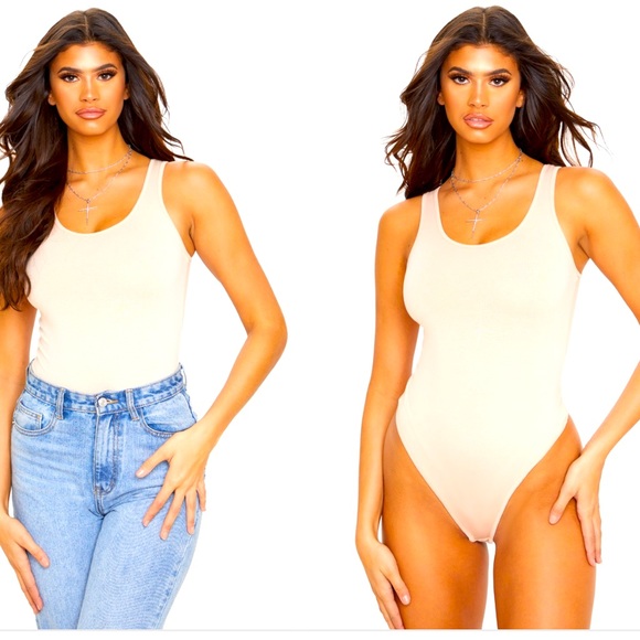 60 Dusty Nude Seamless Scoop Neck Sleeveless Bodysuit - Picture 2 of 2